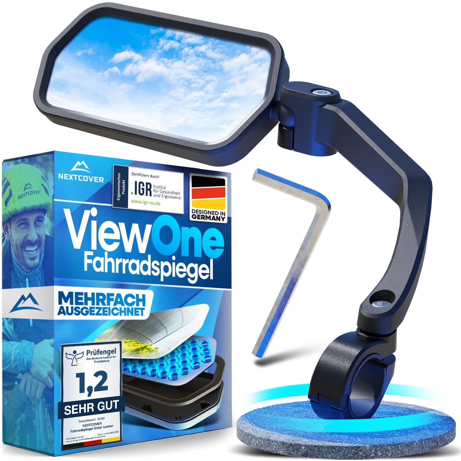 NEXTCOVER® Rückspiegel für Lenker (links)