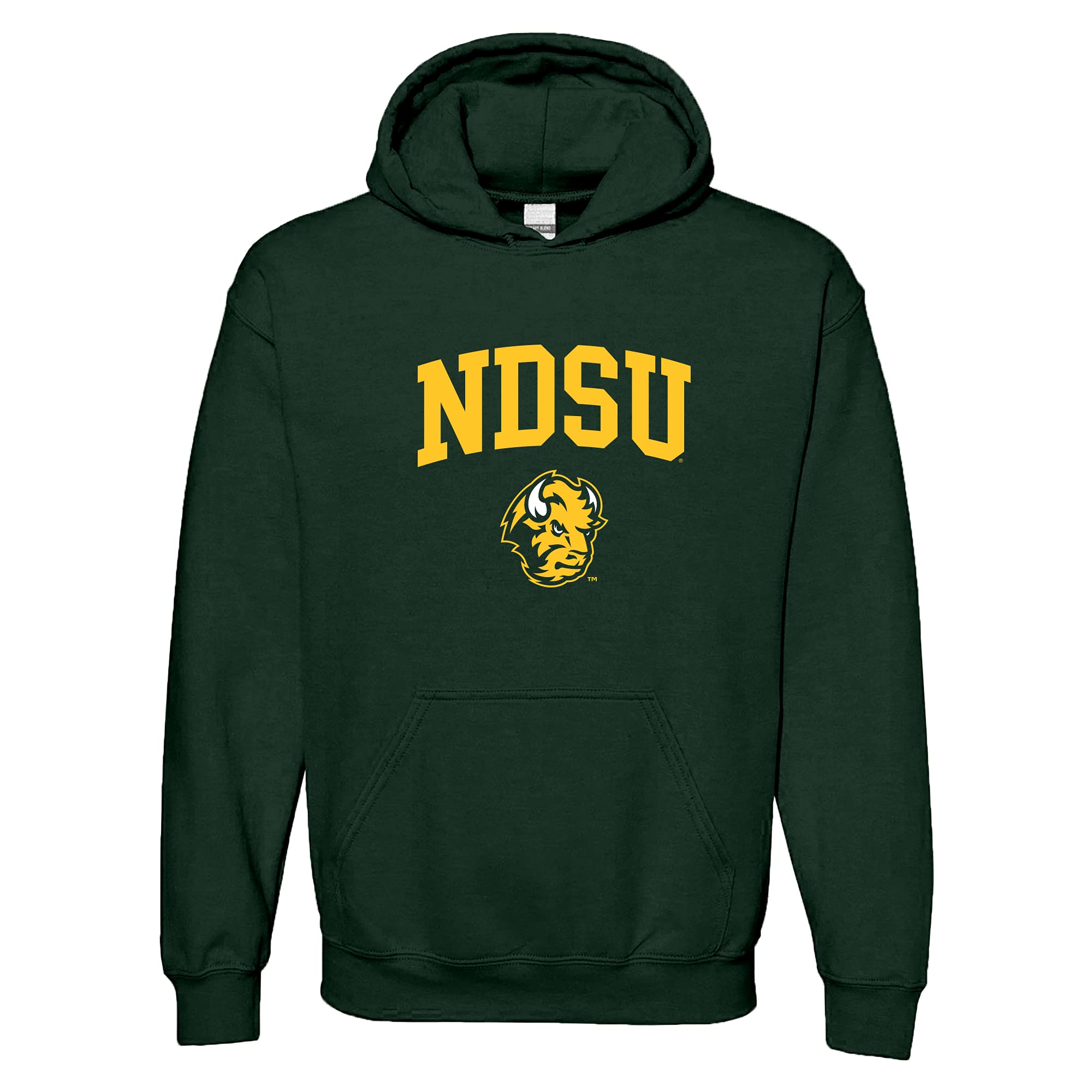 UGP Campus Apparel NCAA Officially licensed College - University Team Color Arch Logo Hoodie, North Dakota State Bison Forest, S โ image 1