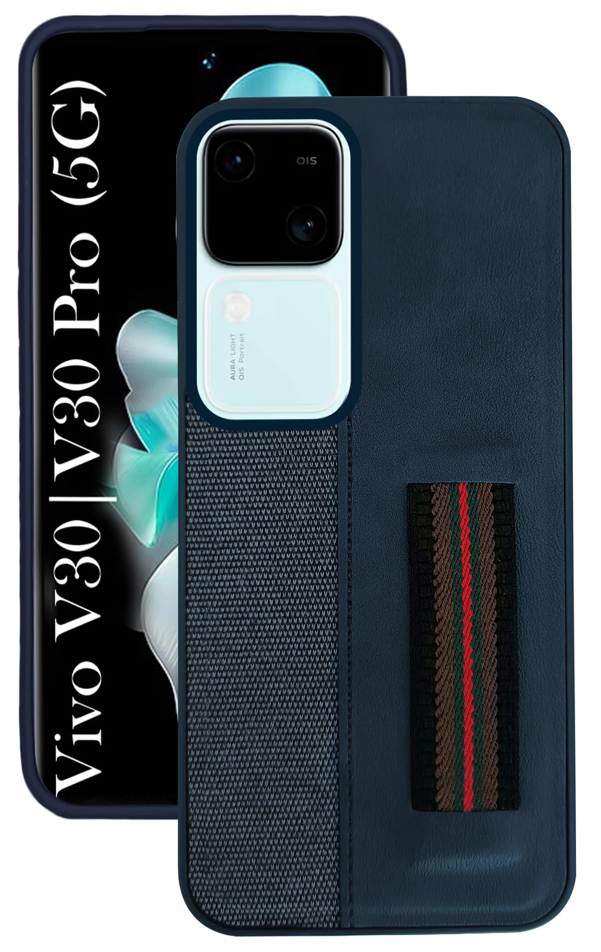Jkobi Back Cover Case for Vivo V30 | Vivo V30 Pro 5G (Professional PU Leather | Strip Chain Holder Socket | Blue) (B0D37RVPMH) Amazon Price History, Amazon Price Tracker
