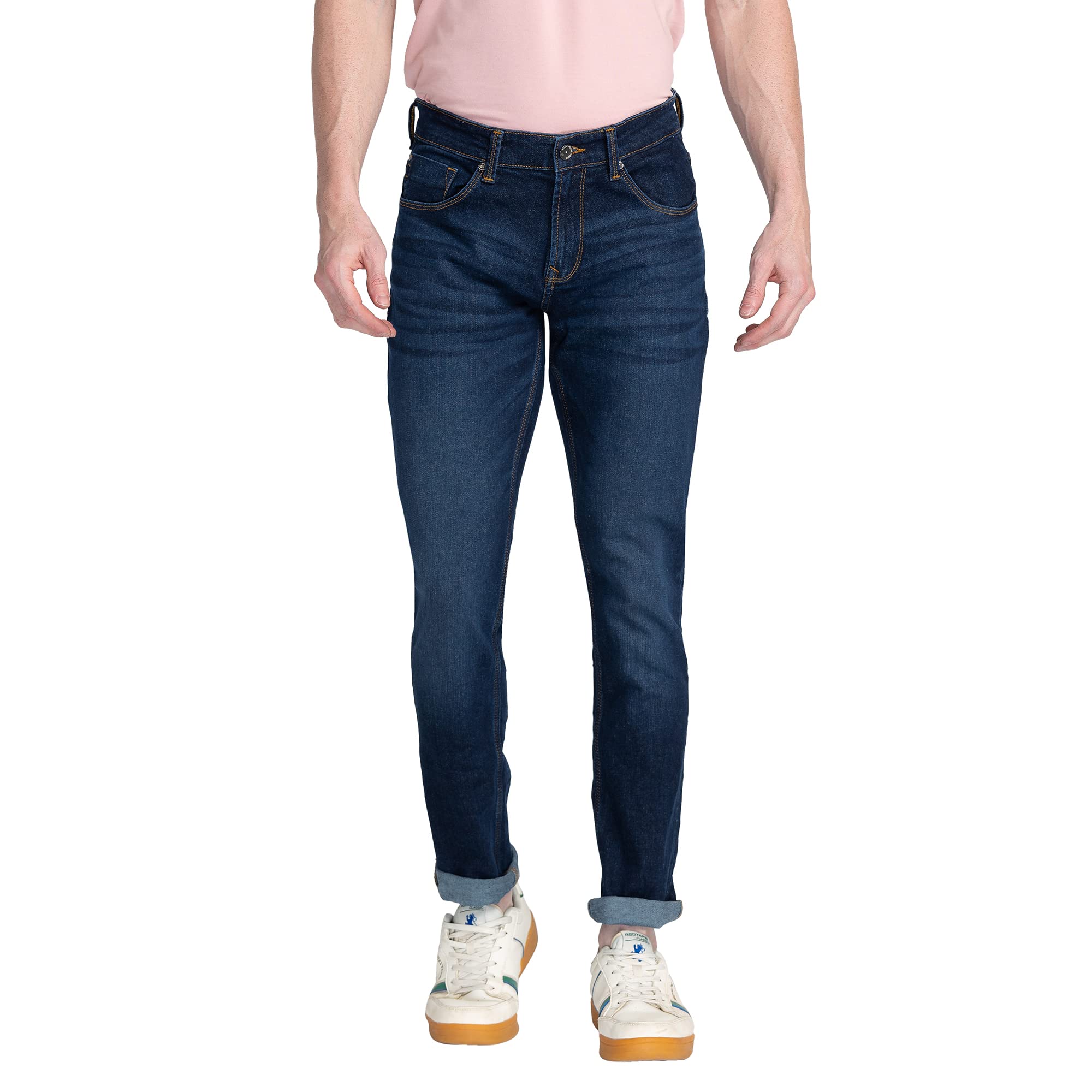spykar Men's Solid Skinny Fit Jeans-picture-27