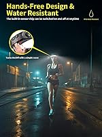 Vista 5 de Smiling Shark Linterna frontal LED, gran angular de 230°, 3 tiras de luz multicolor, la lámpara principal más brillante recargable con sensor