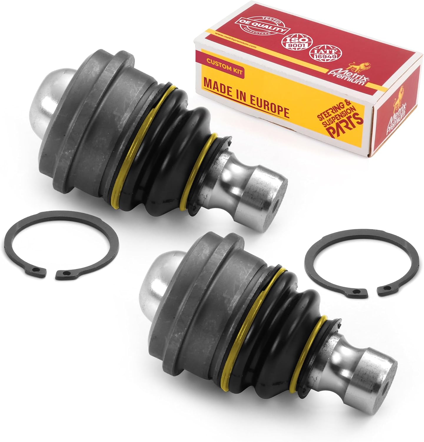 Metrix Premium Chassis Parts - 2 PC Front Lower Ball Joint Kit Fits 2011-2013 Kia Sorento, 2001-2012 Hyundai Santa Fe, Replacement K90375, Made in Europe