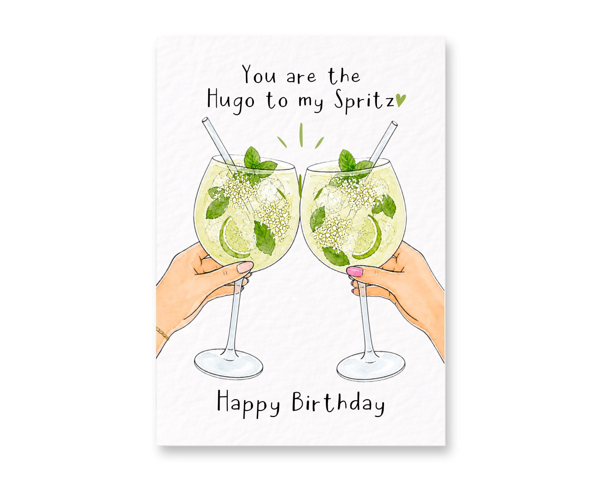 Hugo Spritz Birthday Card, You Are the Hugo to My Spritz, Funny Cocktail Birthday Card, Best Friend Birthday