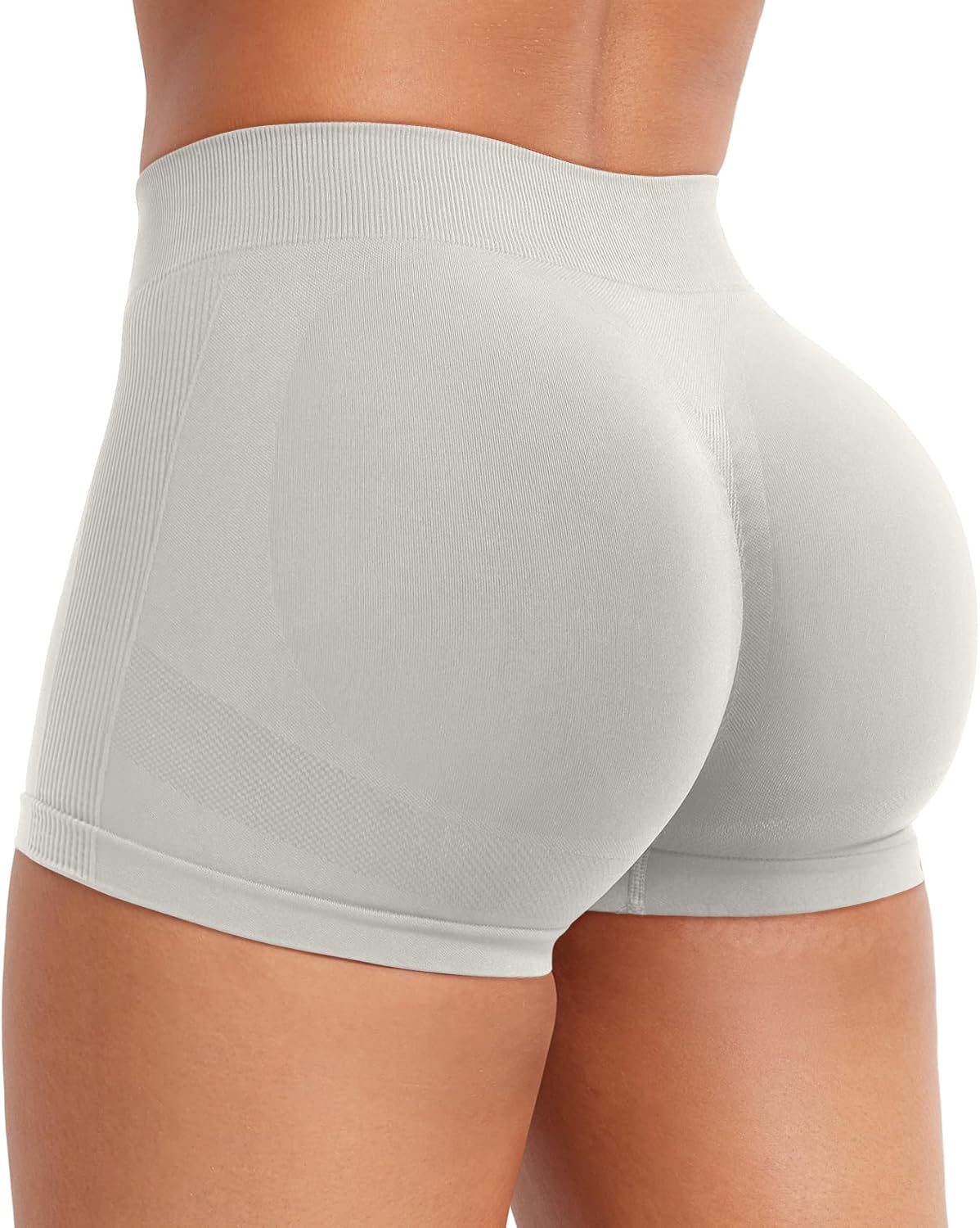 VOYJOY Women Impact Booty Shorts 2.5" Low Rise Hidden Scrunch Butt Lifting Seamless Workout Gym Running Biker Hot Shorts