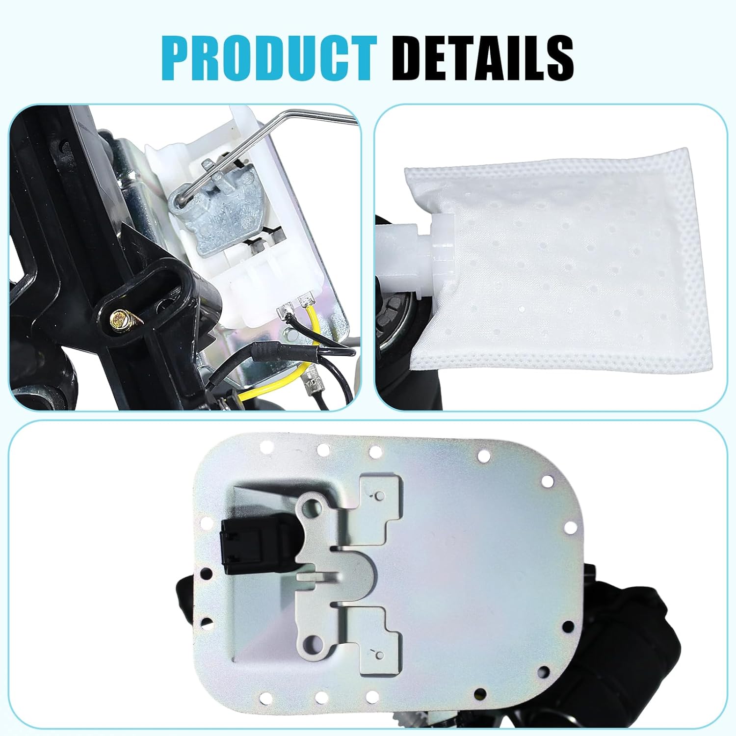 Fuel Pump Assembly 75132-01D Compatible With 2001-2005 Harley-Davidson Softail, Heritage, Fat boy and Fits for Harley Davidson Night Train 01-05 Motorcycle, Replace OE# 75132-01B 75132-01 7513201D