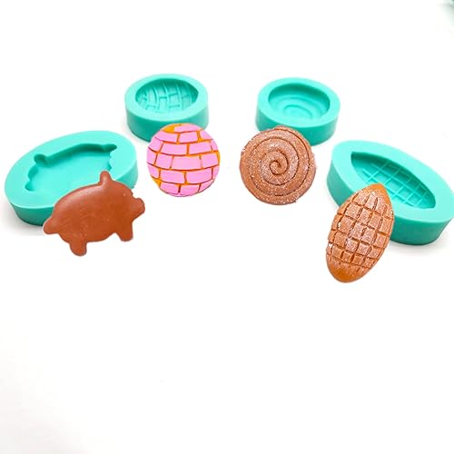 Miniatura 46 de Moldes de pan mexicano en miniatura, molde de tamaño miniatura de pan de concha, juego de moldes de pan dulce mexicano