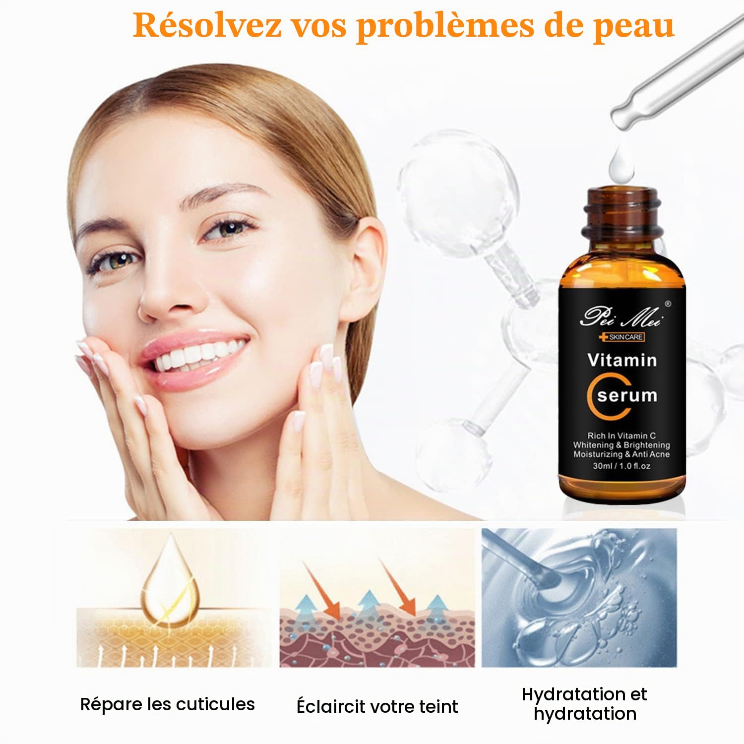 Face Serum, Vitamin C Serum, Anti-Wrinkle Face Serum, Vitamin C