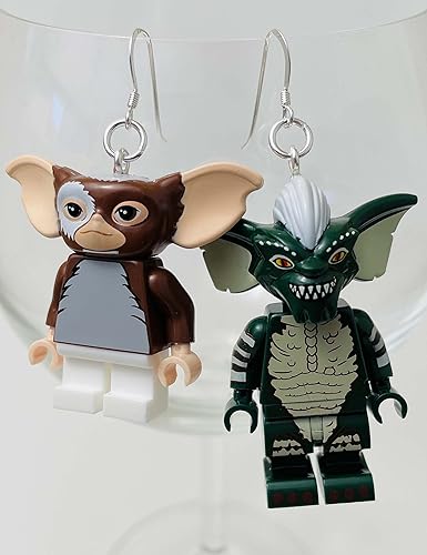 Miniatura 3 de compatible with The Gremlins Gizmo Stripe Earrings STERLING SILVER Hooks Gremlin Jewelry