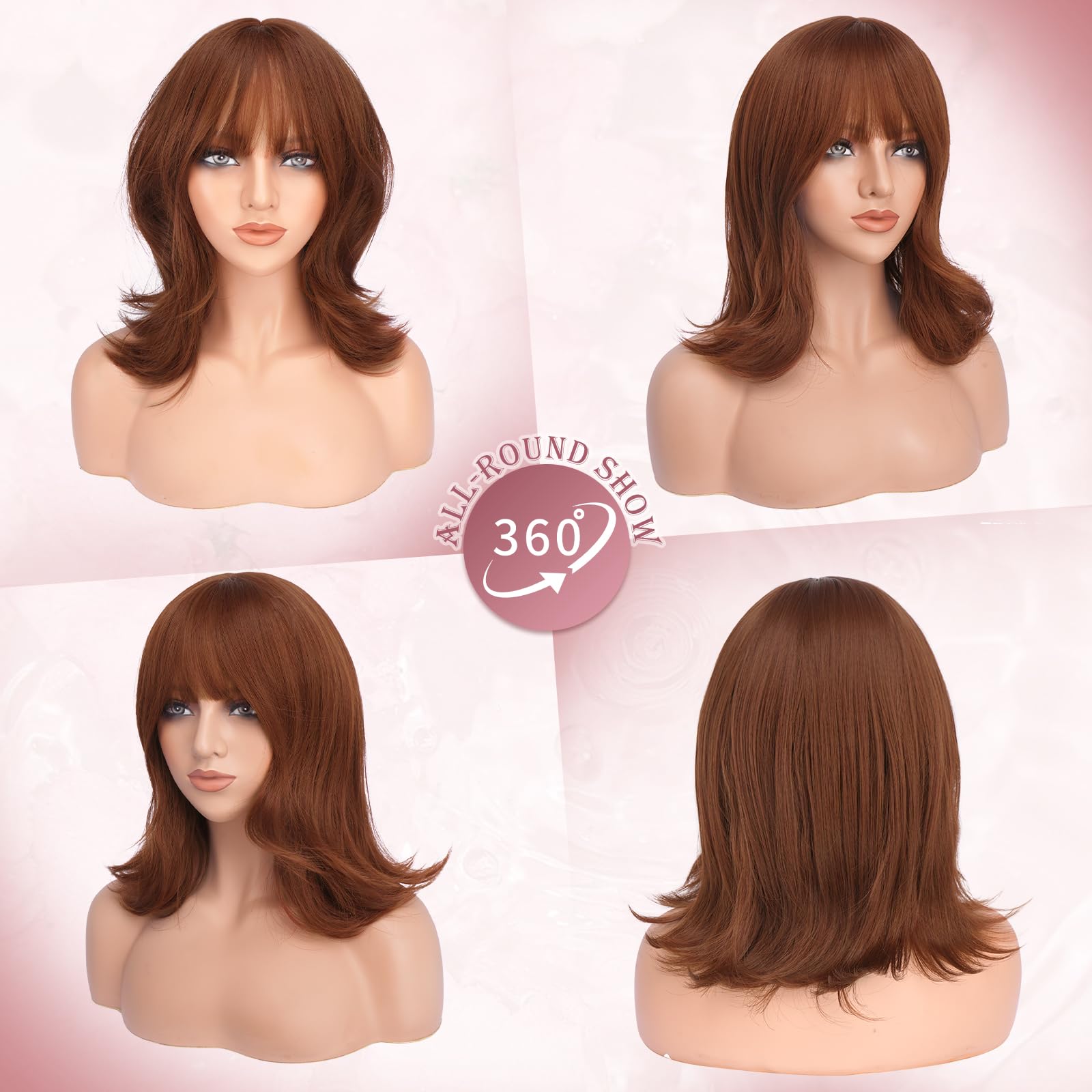 Haloo Shoulder-Length Layered Synthetic Wig with Bangs