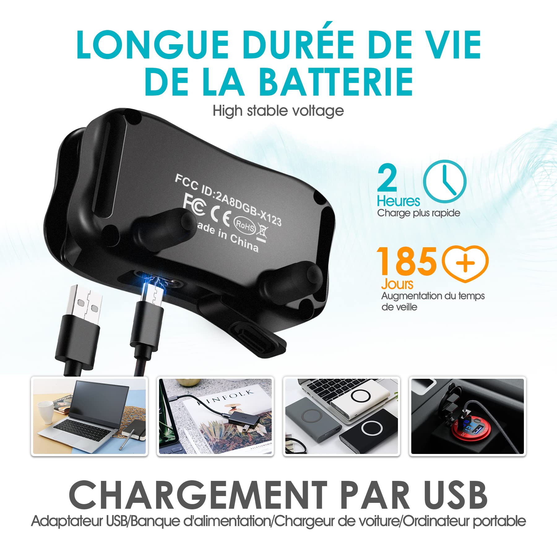 Récepteur de Collier de Dressage pour Chien, Collier Simple sans télécommande (Télécommande nécessaire), Il s'applique à la télécommande avec 14 Niveaux de fonctionnalité de clôture