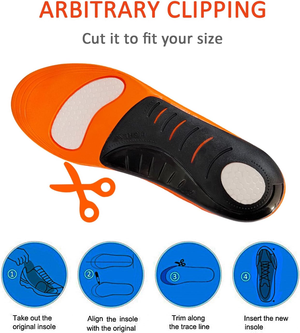 Insoles for Hey Dude Men's and Women's Shoes Replacement, Footwear Inserts for Arch Support Inserts to Help Reduce Fatigue Cushion Shock Absorbing (L, Men 11-12.5/Women 12-13.5) - Image 4