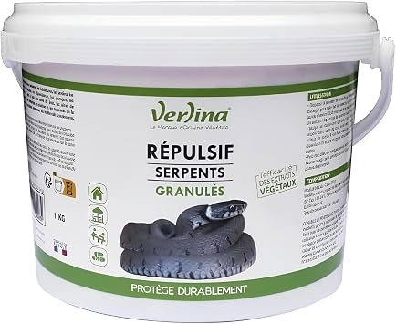 Repulsif Serpent et Lezard en Granules - Protection 200 M2 - Anti Vipere et Couleuvre Puissant - Produit Exterieur Efficace pour Jardin et Terrasse