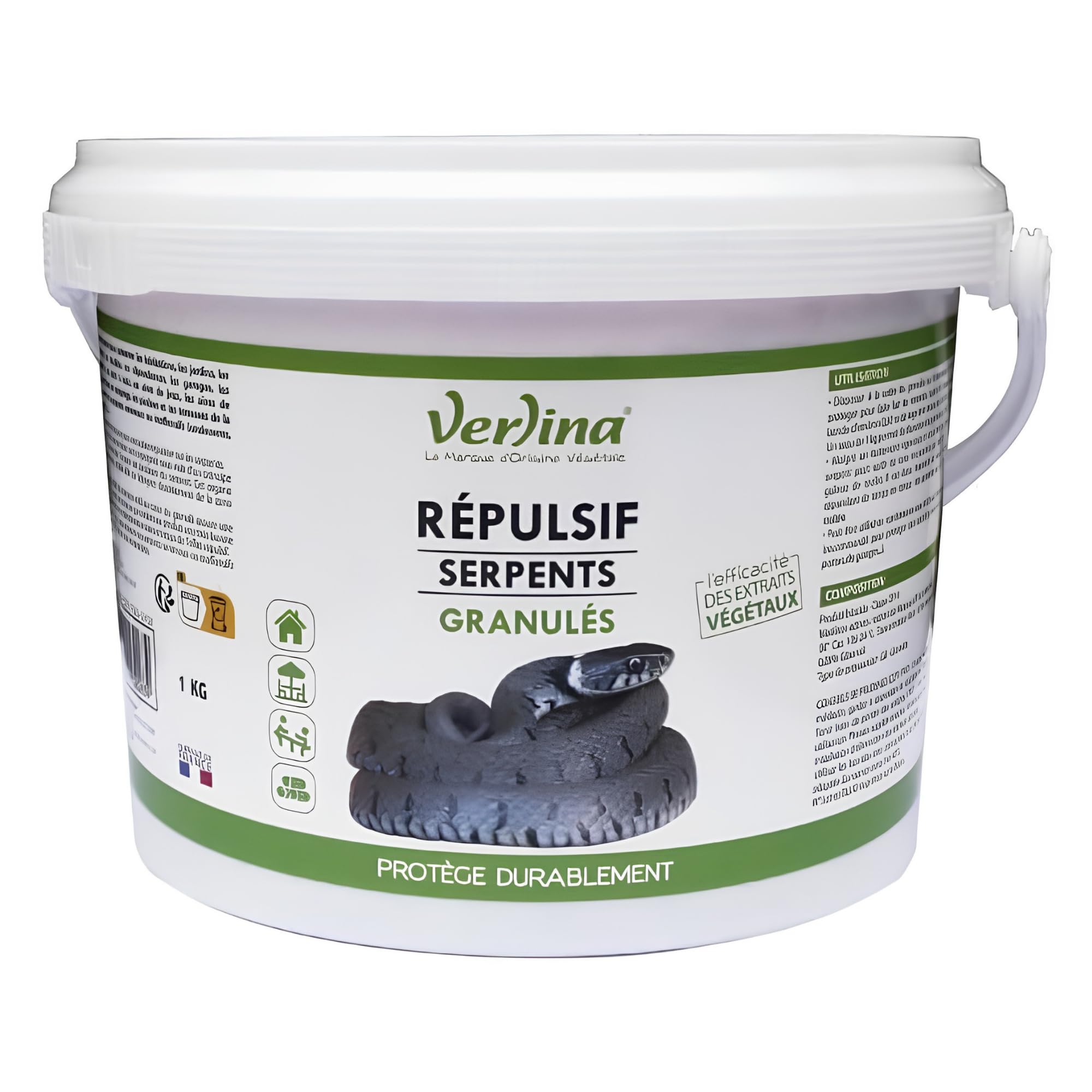 Repulsif Serpent et Lezard en Granules - Protection 200 M2 - Anti Vipere et Couleuvre Puissant - Produit Exterieur Efficace pour Jardin et Terrasse