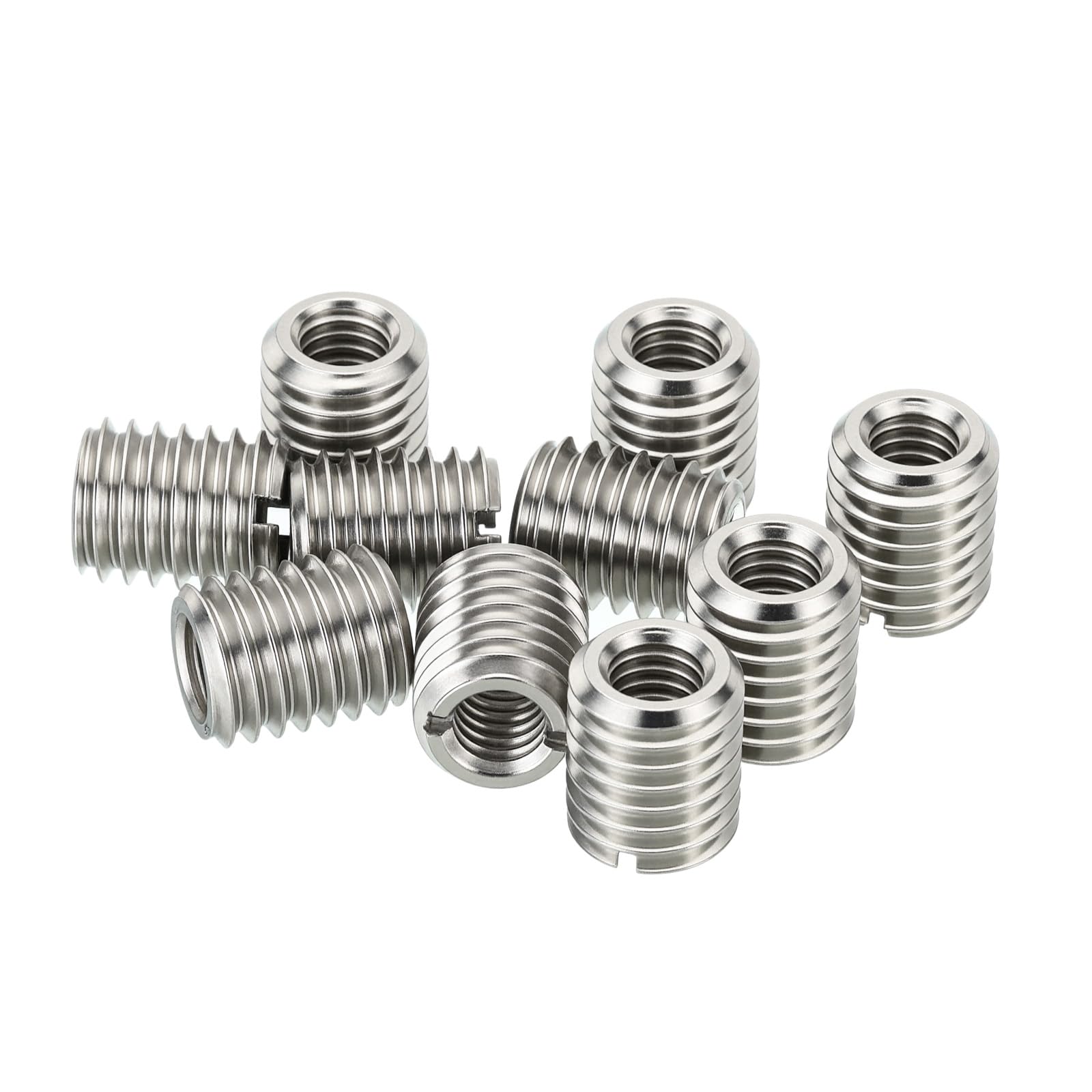 HiPicco 10Pcs Thread Adapter Sleeve Reducing Nut,M8 M to M4 F, 12mm Length