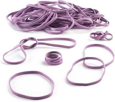 PlasticMill Rubber Bands Size 33, Office Supplies, Argyle Purple, 1,000 ct