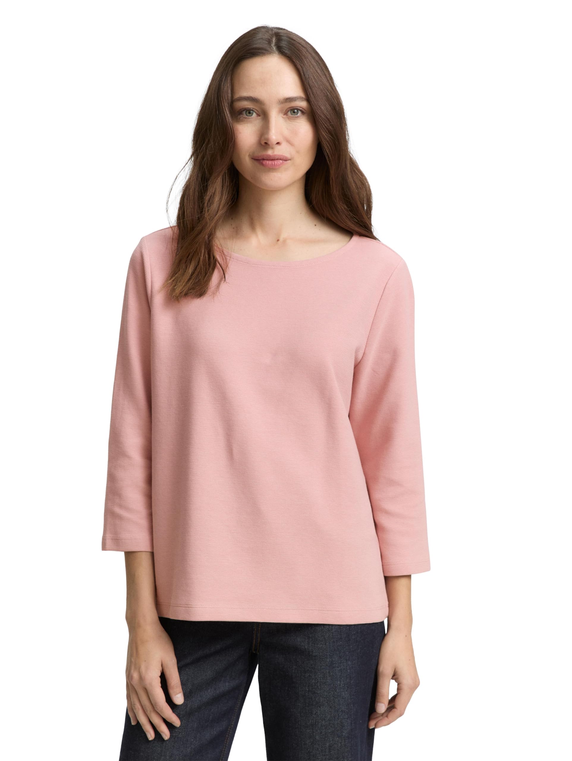 Tom Tailor Damen T-Shirt mit Struktur