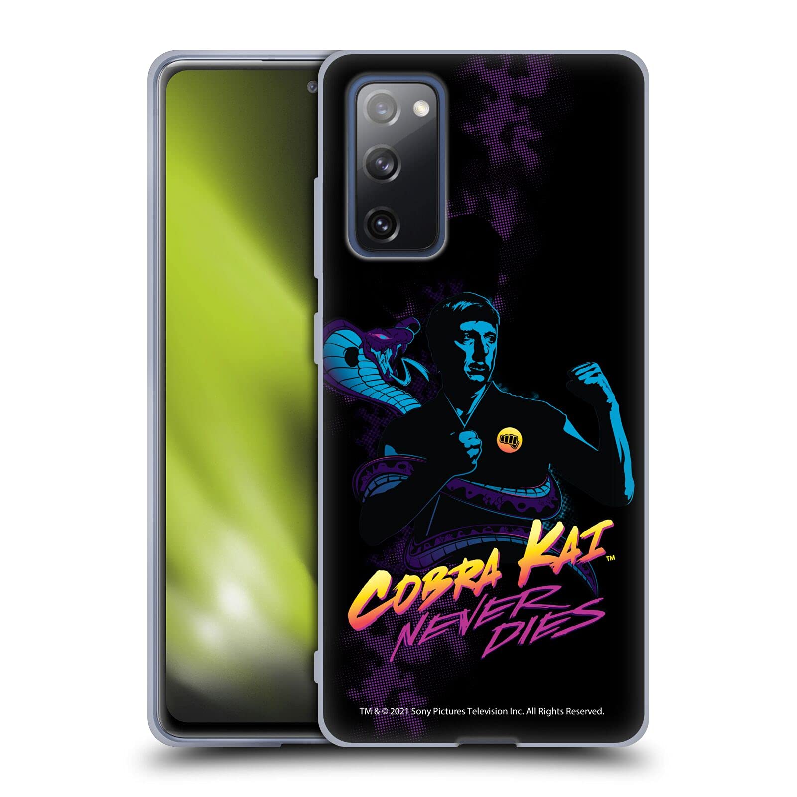 Head Case Designs Officially Licensed Cobra Kai Johnny Lawrence Never Dies Key Art Soft Gel Case Compatible with Samsung Galaxy S20 FE / 5G