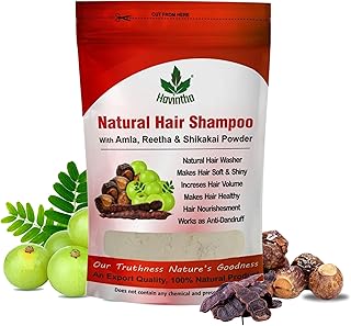 Natural Hair Shampoo for Hair 8 oz, AMLA REETHA SHIKAKAI POWDER (Phyllanthus emblica, Sapindus