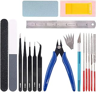 Keadic 26-Pieces Professional Gundam Modeler Basic Tools Craft Set Hobby Building Tools Kit with Box for Basic Model Building