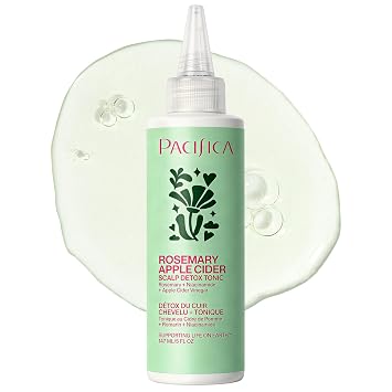 Pacifica Scalp Detox Tonic Scalp Exfoliator with Glycolic & Salicylic Acid for Clarifying Build Up & Purifying Infused with Rosemary to Support an Itchy, Dry Head Vegan & Cruelty-Free 5 oz