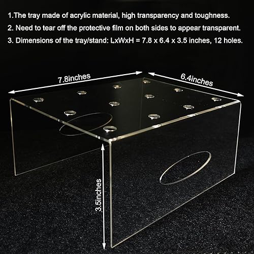 Miniatura 3 de ZLKSKER Paquete de 12 recipientes push up pop con bandeja, soporte para moldes para tartas, para golosinas caseras, postres