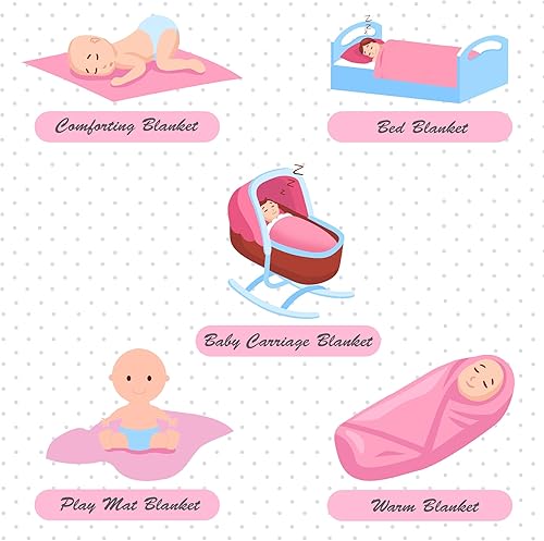 Vista 4 de Knit – 30x40in Personalized Baby Blanket for Newborn Girl and Boy – Custom Blanket with Name Embroidery – Soft Knitted Baby Blanket – Custom Baby