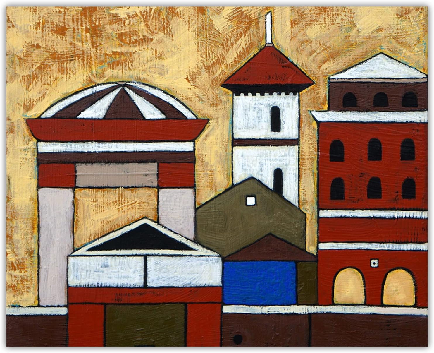 wrtgerht Angela Sharkey Poster《My Roman View》Wall Art Angela Sharkey Prints Aesthetic Canvas Painting Angela Sharkey Picture For Home Decor 60x80cm No Frame