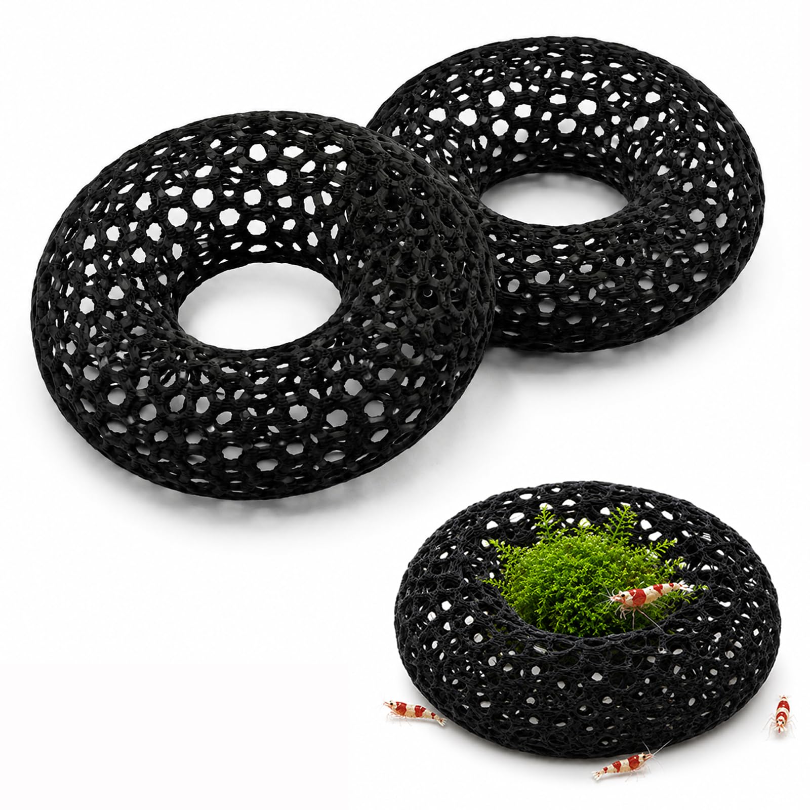 lot de 2 grotte crevettes aquarium