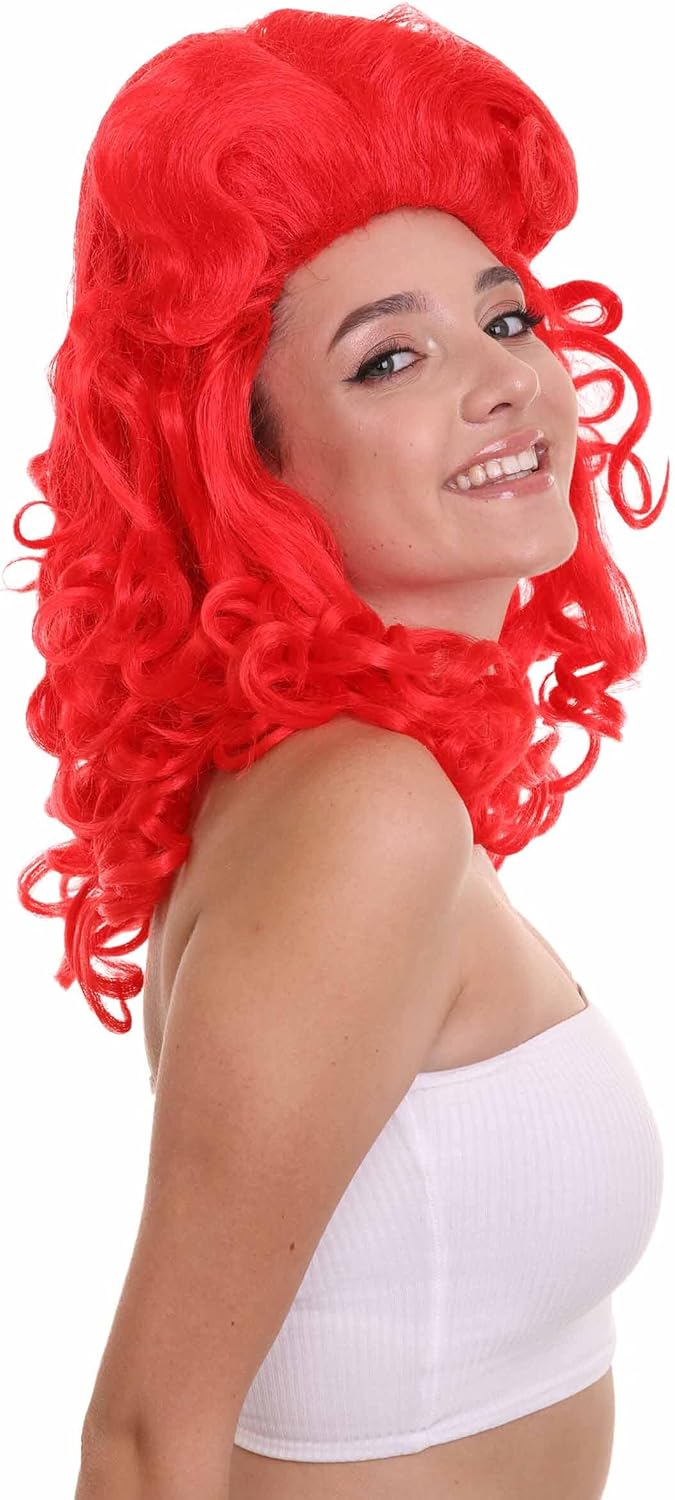 HPO Women's Troll Long Curly Wig Collection | Breathable Capless Cap Design | Synthetic Soft Fiber Hair, Perfect for your next Festival and Group Anime Party!