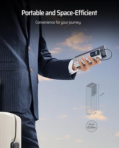 Miniatura 8 de CUKTECH 10 10000mAh 100W Power Bank+100W USB C Cargador de pared Combo, Bloque de cargador portátil para MacBook ProAir, iPad Pro, iPhone 1615Pro,