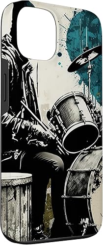 Miniatura 3 de Carcasa gráfica para iPhone 13, color blanco y negro