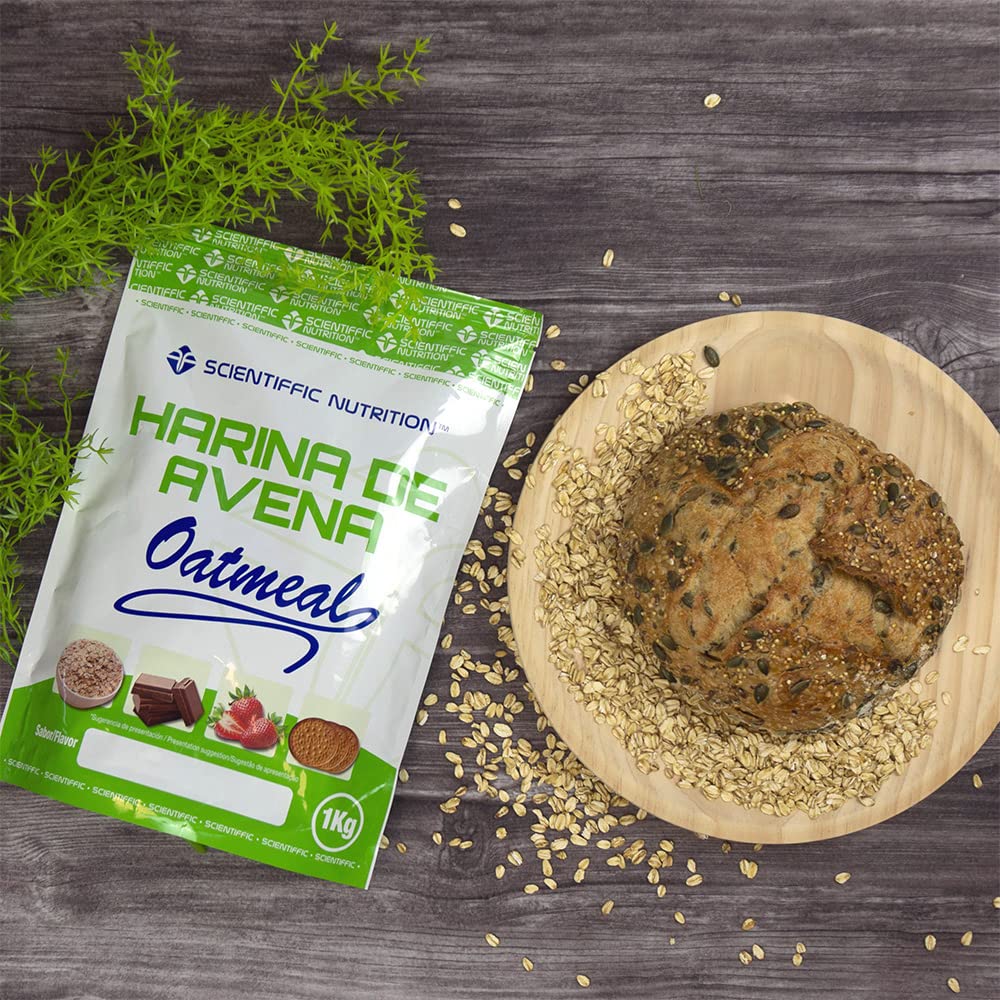 Scientiffic Nutrition - Harina de avena, Fuente de Proteínas, Baja en Azúcares, 100% Natural, Contribuye al Desarrollo de la Masa Muscular, Sabor Nuetro, Sin Sabor - 1 Kg — view 5