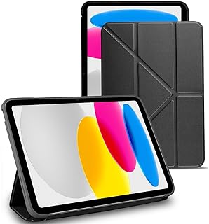 حافظة ايباد 10 من يابانيزيل 27.686 سم ، موديل 2022 الجيل العاشر اوريغامي ذكية قابلة للطي مع خاصية النوم - الاستيقاظ التلقائي أسود يابانزيسيل للبالغين الجنسين، بولي كربونات