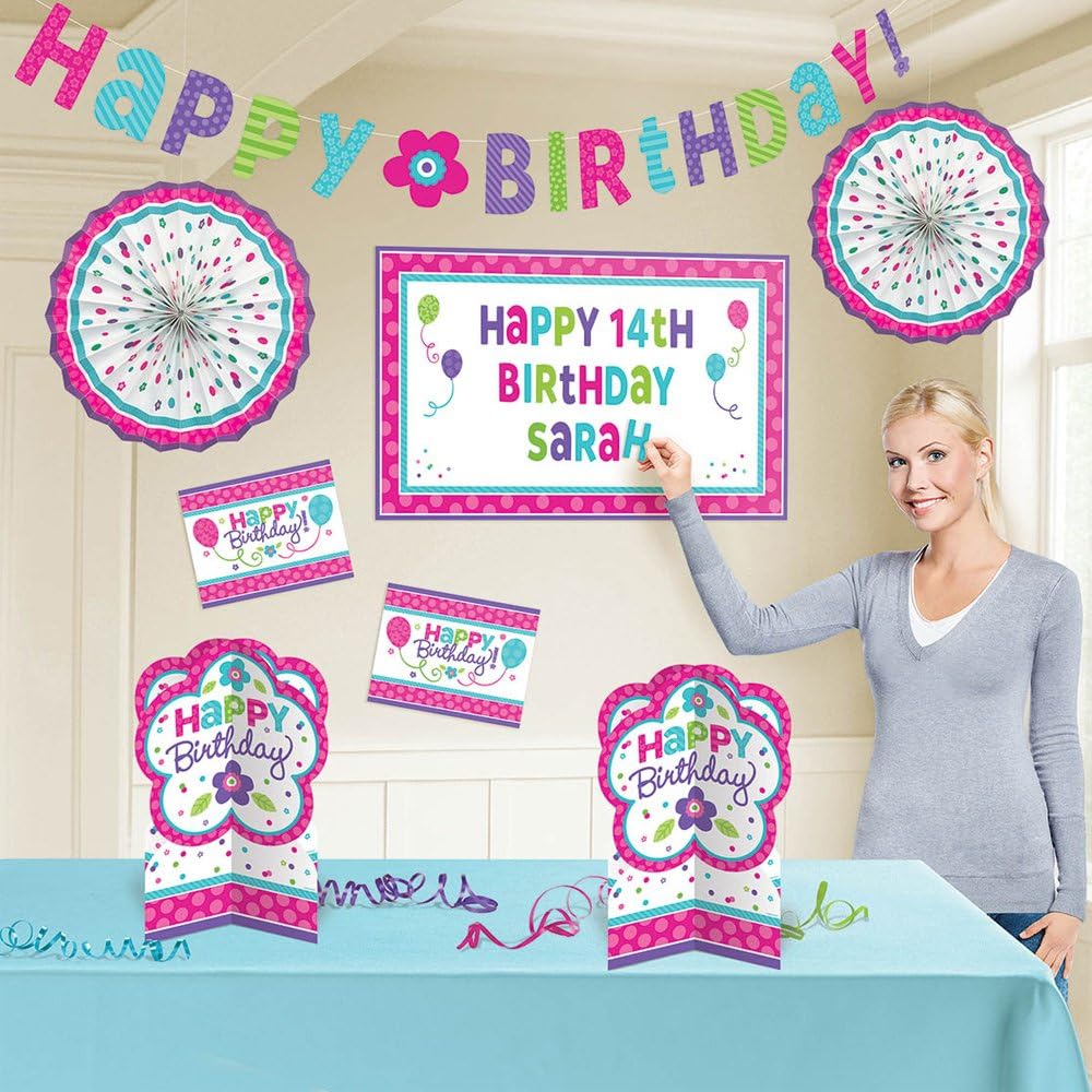 Customizable Room Decorating Kit | Purple & Teal Collection | Birthday