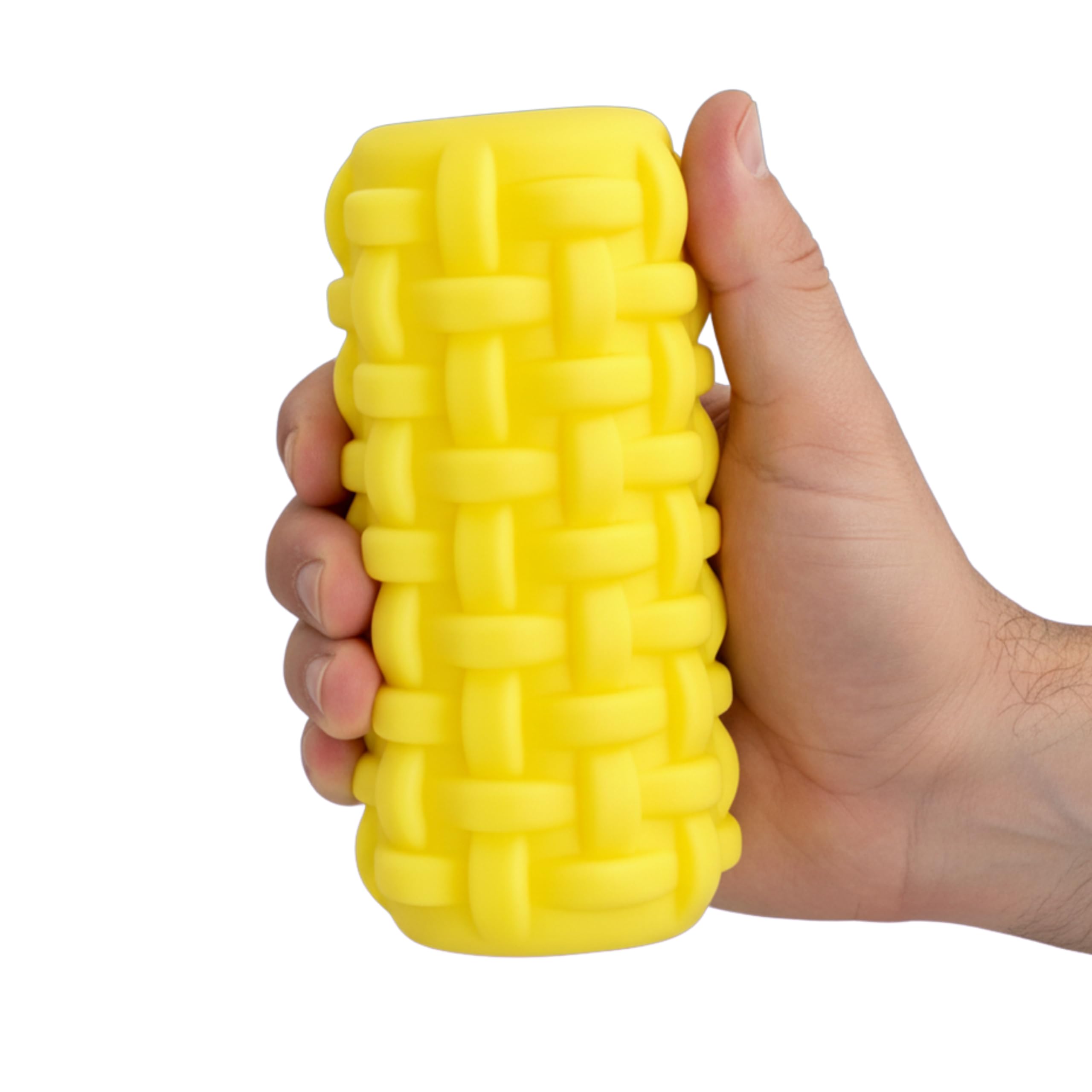 XEIRA Manual Muscle Relaxation Body Massager for Men – Ultra-Soft Medical-Grade Silicone Pain Relief Tool, Flexible Waterproof Non-Electric Massage Device for Stress Relief, Muscle Recovery & Deep Tissue Comfort (Yellow) - Yellow