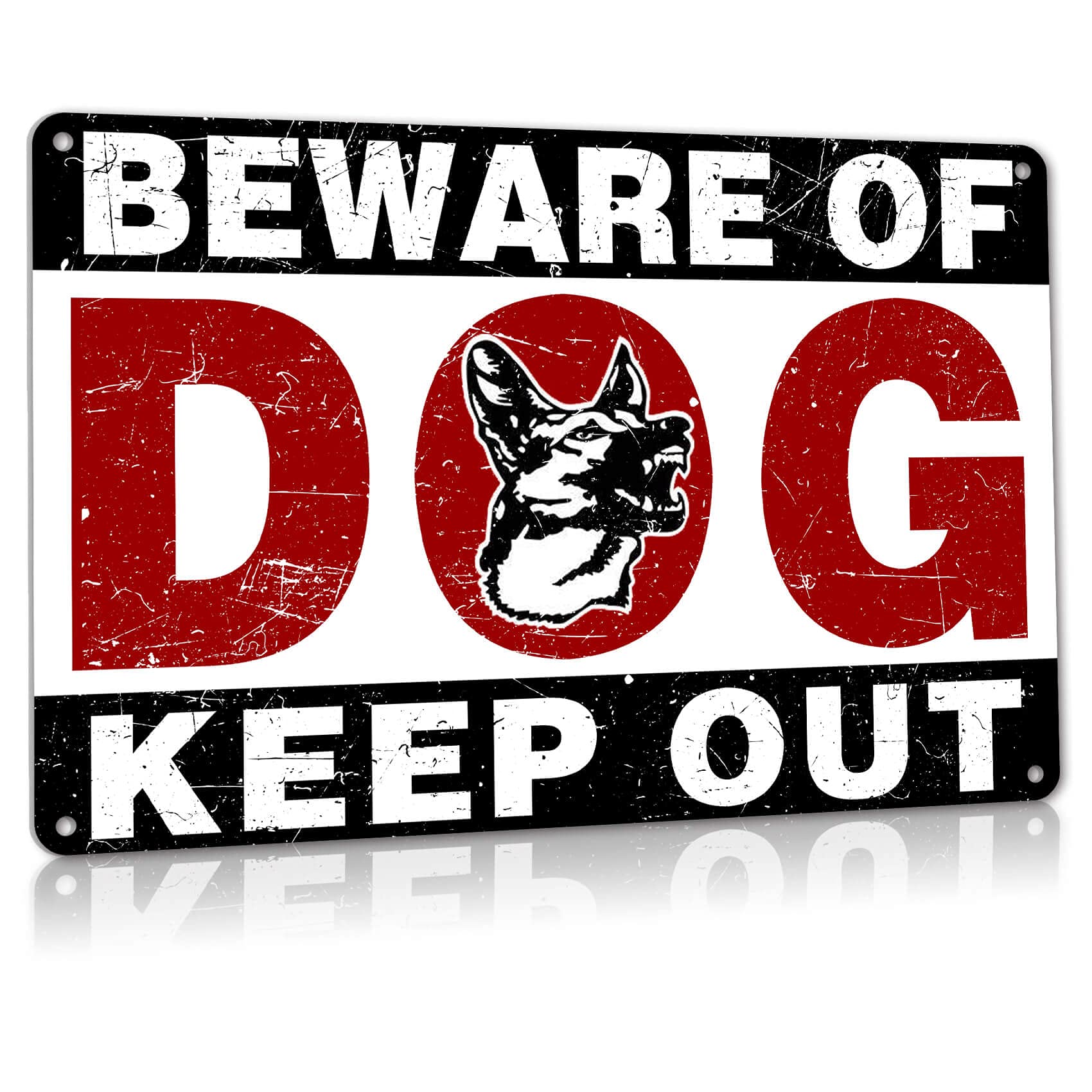 Vintage Metal Tin Sign Beware Of Dog Vinage S Outdoor Trespassing Warning Yard Fence Decor Aluminum 12x8 Inches Custom Private Property Signs