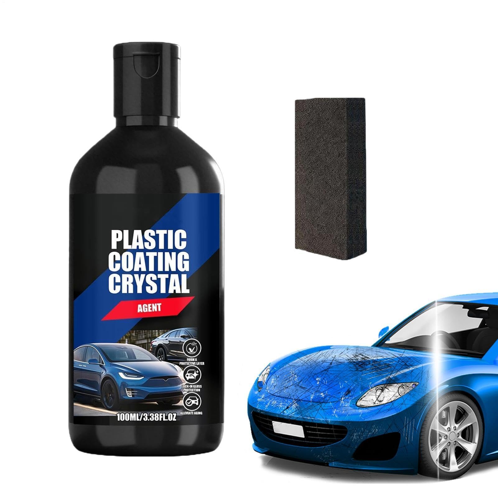 Odtwarzacz czarnych wykończeń samochodowych, powłoka do usuwania zarysowań 100 ml, środek do usuwania zarysowań wnętrza samochodu, do połysku na zewnątrz deski rozdzielczej, do samochodu SUV