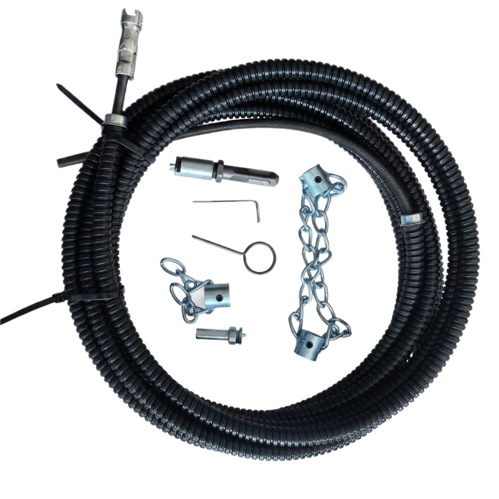 Molla for Pulitore Di Scarico for Trapano Elettrico Con Estensione | Strumenti for tubi lavello for tubi idraulici for la pulizia della draga for tubi fognari(6M)