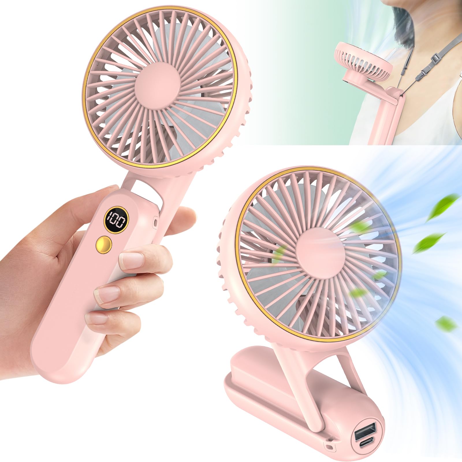 Amazon | 手持ち扇風機 小型 ハンディファン 携帯扇風機 充電式  