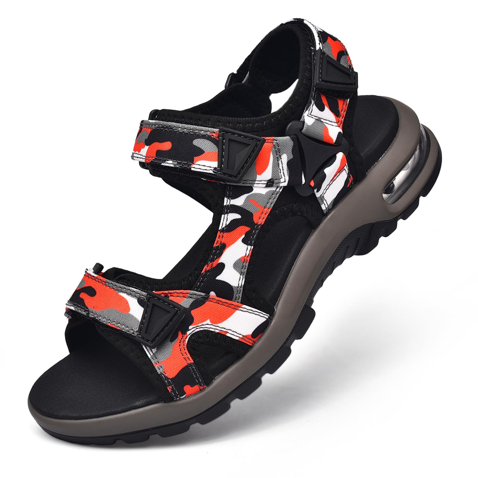 Mens Athletic Sandals Open Toe Hiking Outdoor Non-slip Sandals Air Cushion Sport Casual Beach Sandals