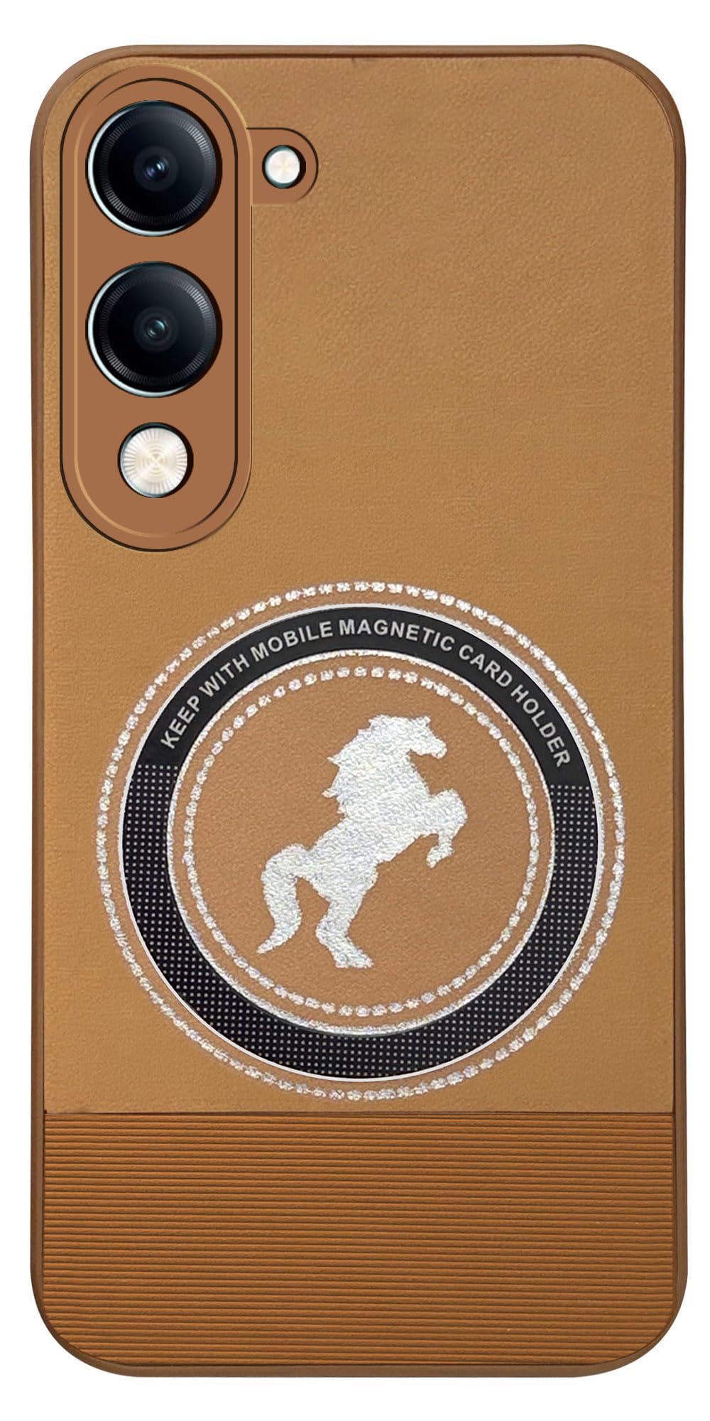 Jkobi PU Leather Vivo Y19 Case Brown - Image 1