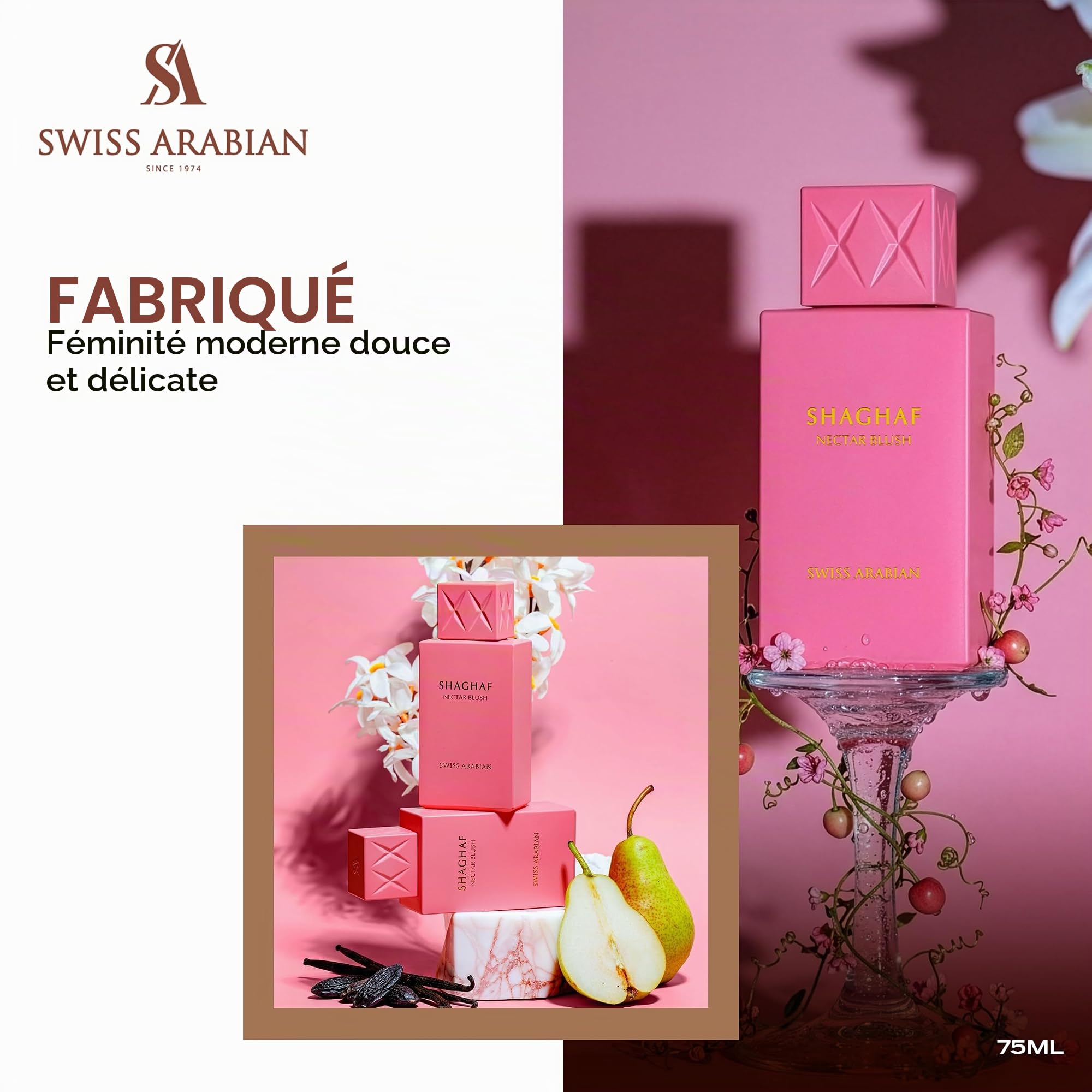 Swiss Arabian Shaghaf Oud Nectar Blush Eau de Parfum 75 ml