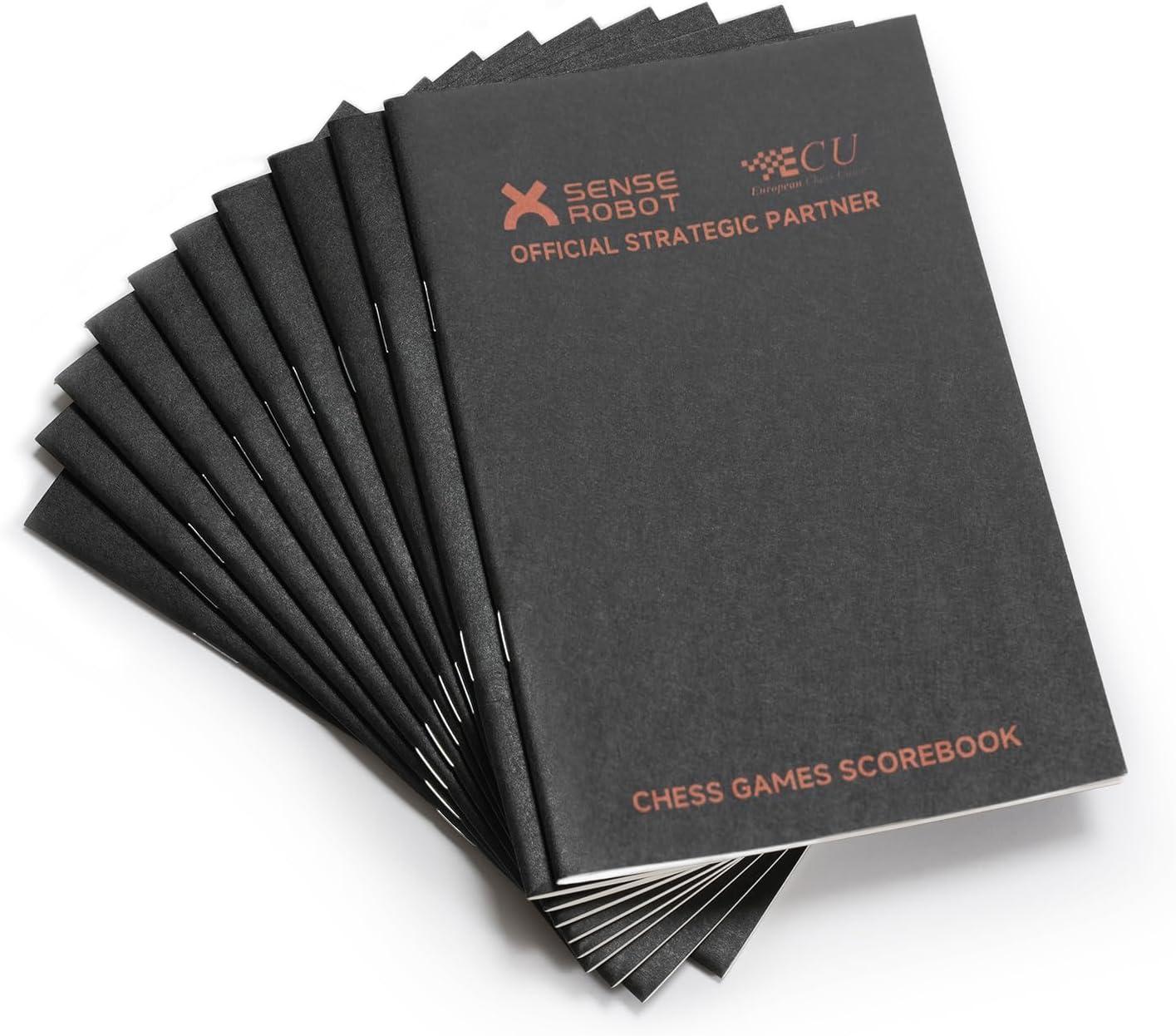 SenseRobot Chess Scorebook, Official ECU Strategic Partner Chess Notation Book for Recording Games, Portable Chess Score Pad for Clubs, Tournaments & Training
