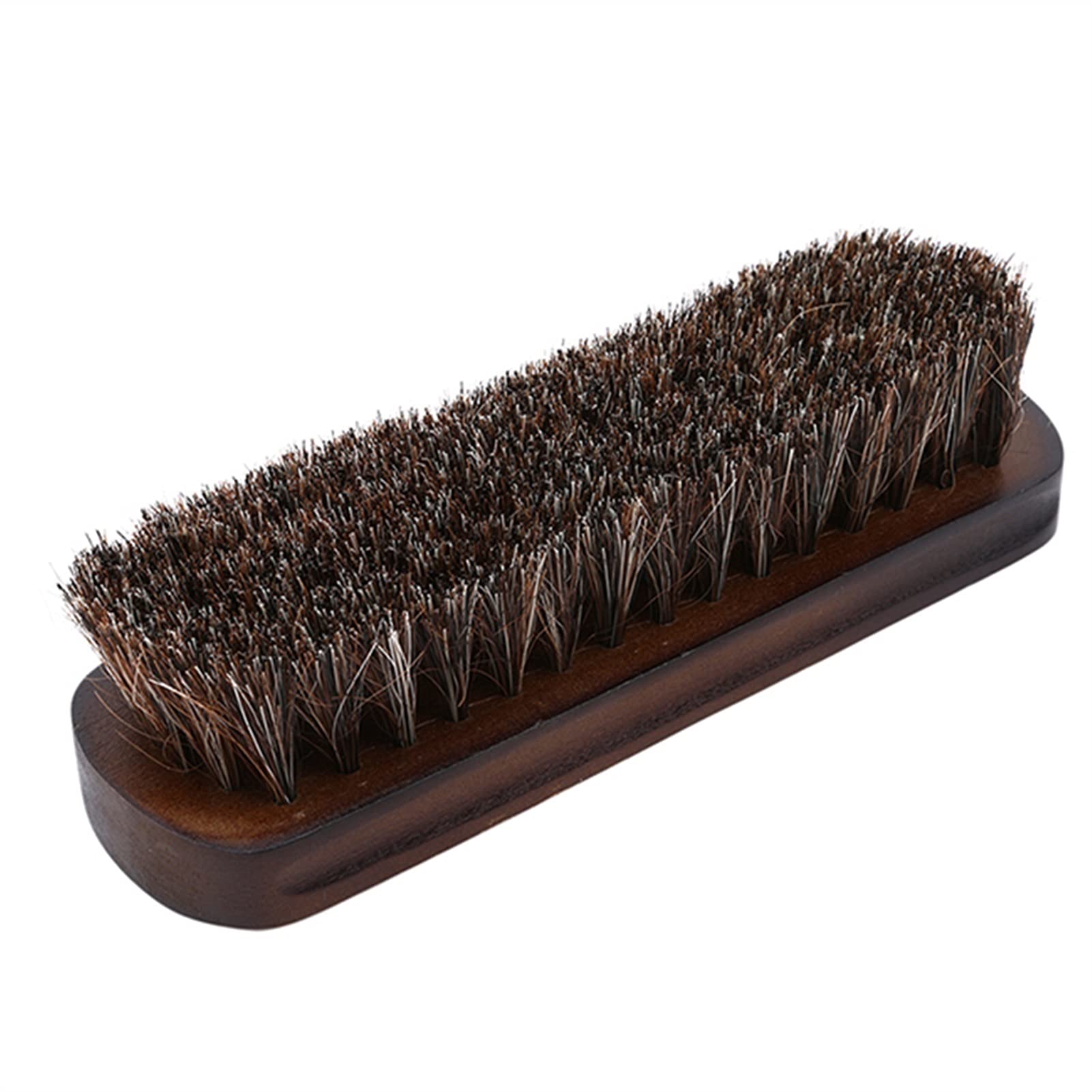 Cepillos for Zapatos for el hogar, Cepillo for Zapatos de Pelo de Caballo Pulido Suave de Crin Real, Cuero Natural Pulido con Mango de Madera, Cepillo for Herramientas de baño