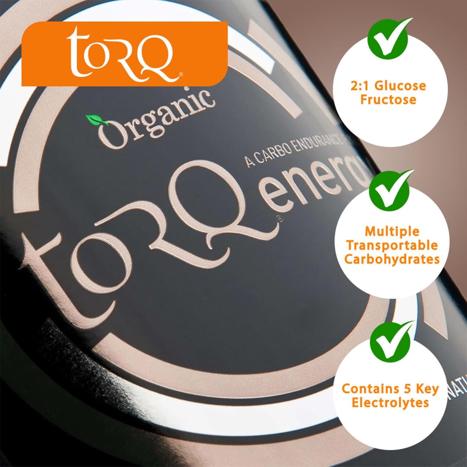 Flavoured Electrolyte Powder - Organic Isotonic Hydration Powder with Electrolytes Drink | Fast Delivery Energy Drink with High Carbohydrates and Sodium | 45 Single Servings | TORQ
