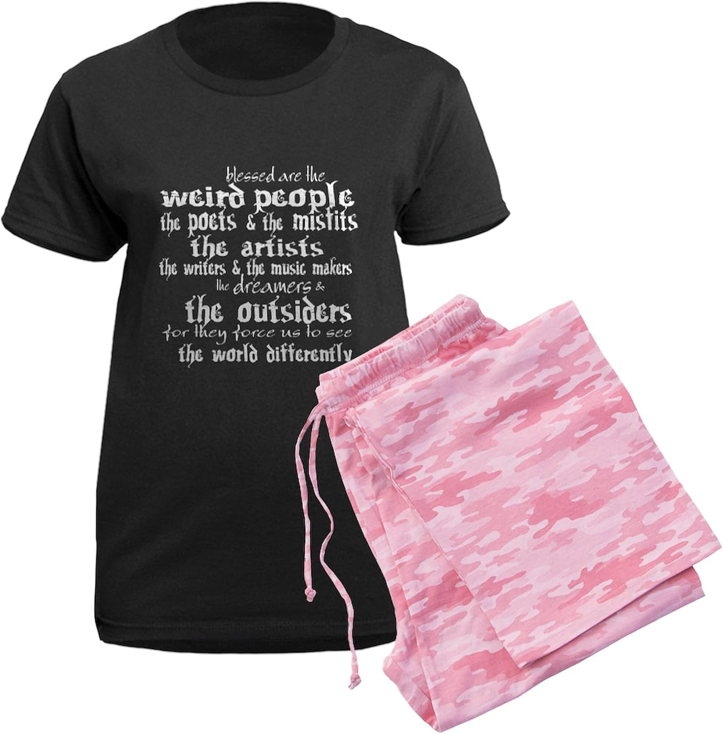 CafePress Blessed Are The Weird Women's Dark Pajamas Womens Novelty PJ Sleepwear