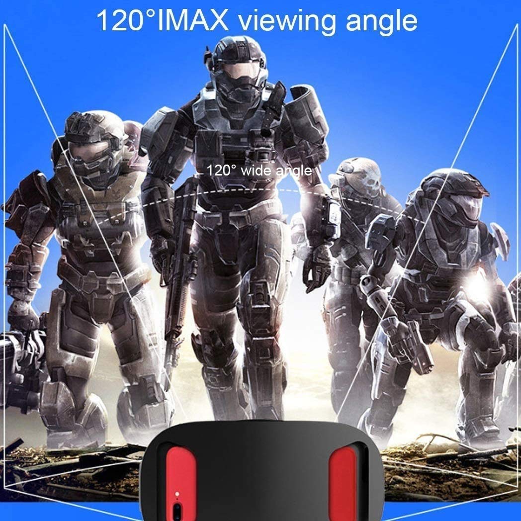 VR Realidad virtual auricular VR 3D Luz azul de gafas HD Lente VR Set incluido incluido de las gafas de realidad virtual 3D, controlador, ajustable VR Gafas - Compatible con iOS y Android con Ga
