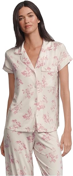Gisele Printed Short Sleeve Crop Pajama