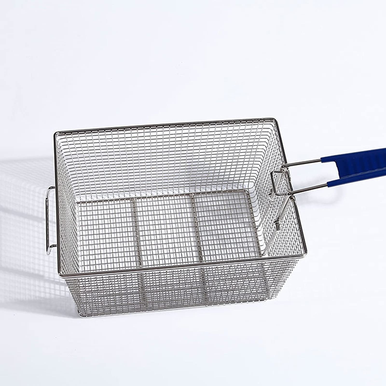 Cesta para freír Profunda de Acero Inoxidable, Cesta para freír Cuadrada, Cesta para freír con Mango Largo, Cesta para freír Reutilizable, Marco para Papas Fritas, Espumadera, Red
