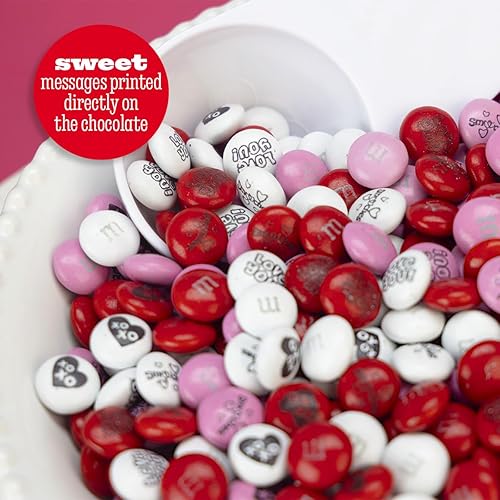 Miniatura 6 de M&M'S Dulces de chocolate con leche Smooches prediseñados, 2 libras de dulces a granel en paquete resellable para el caramelo perfecto de San